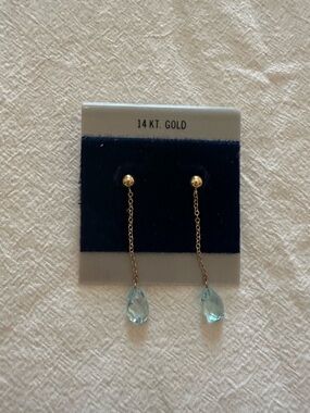 14K Yellow Gold Drop Earrings
